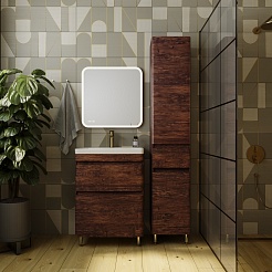 Style Line Мебель для ванной напольная Атлантика 60, Люкс старое дерево, PLUS – фотография-9